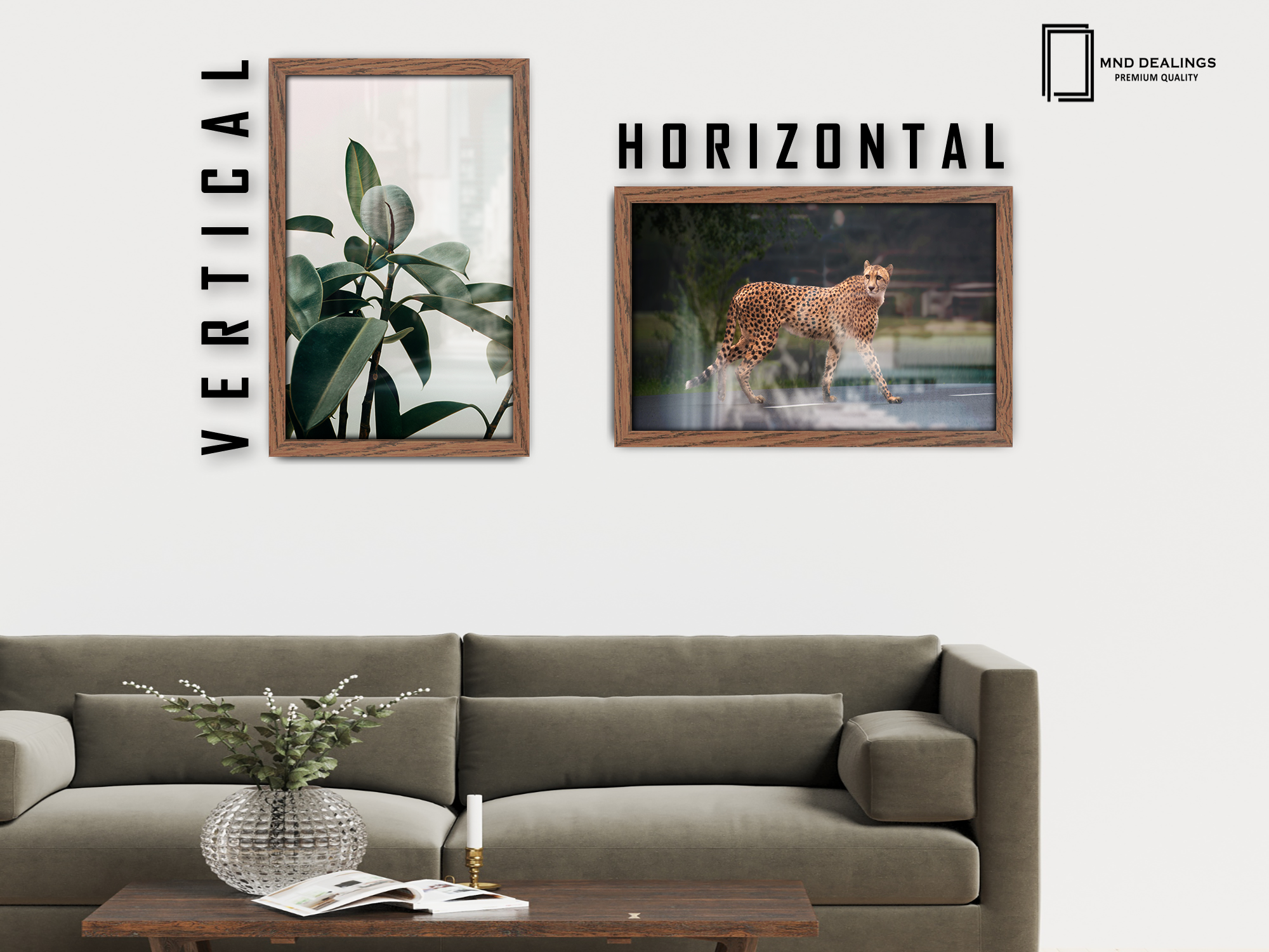 ( 46 x 61 CM ) / 24 x 18 Inch  |  Art Frames - MDF
 -  [ Dark Oak ]