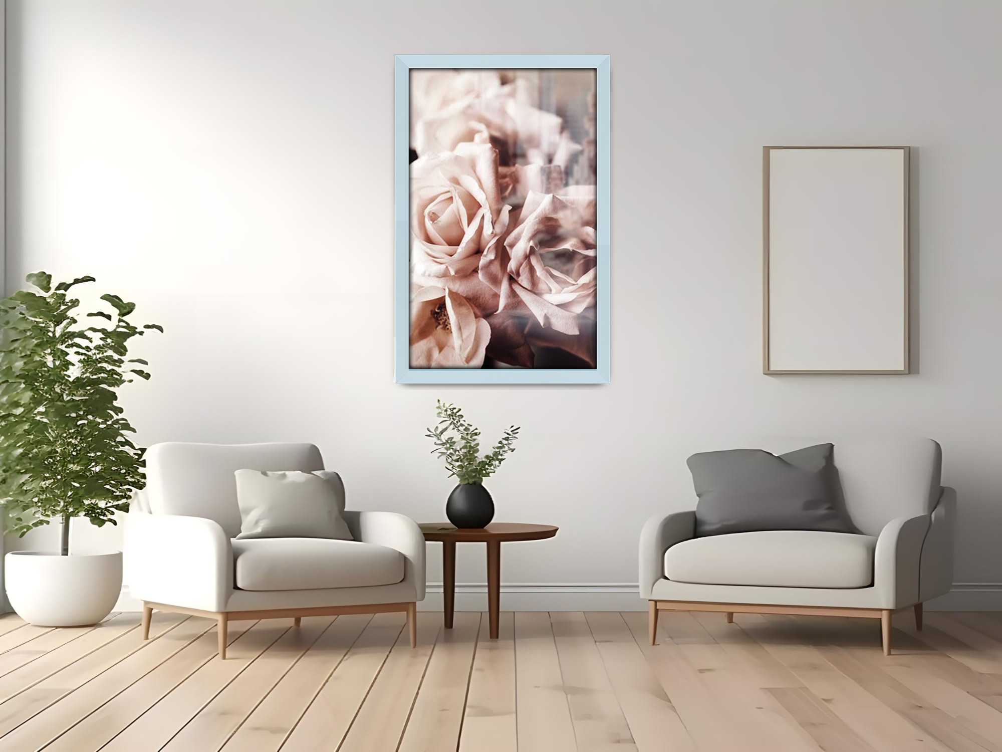 ( 46 x 61 CM ) / 24 x 18 Inch  |  Frames - MDF
 -  [ Light Grey ]