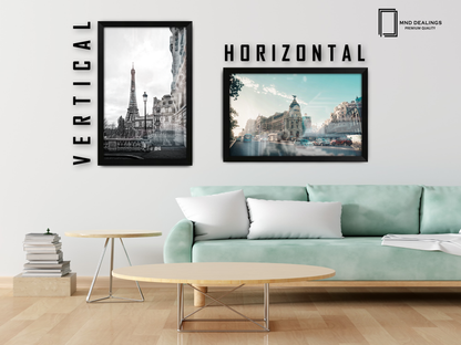 ( 46 x 61 CM ) / 24 x 18 Inch  |  Art Frames - MDF
 -  [ Matt Black ]