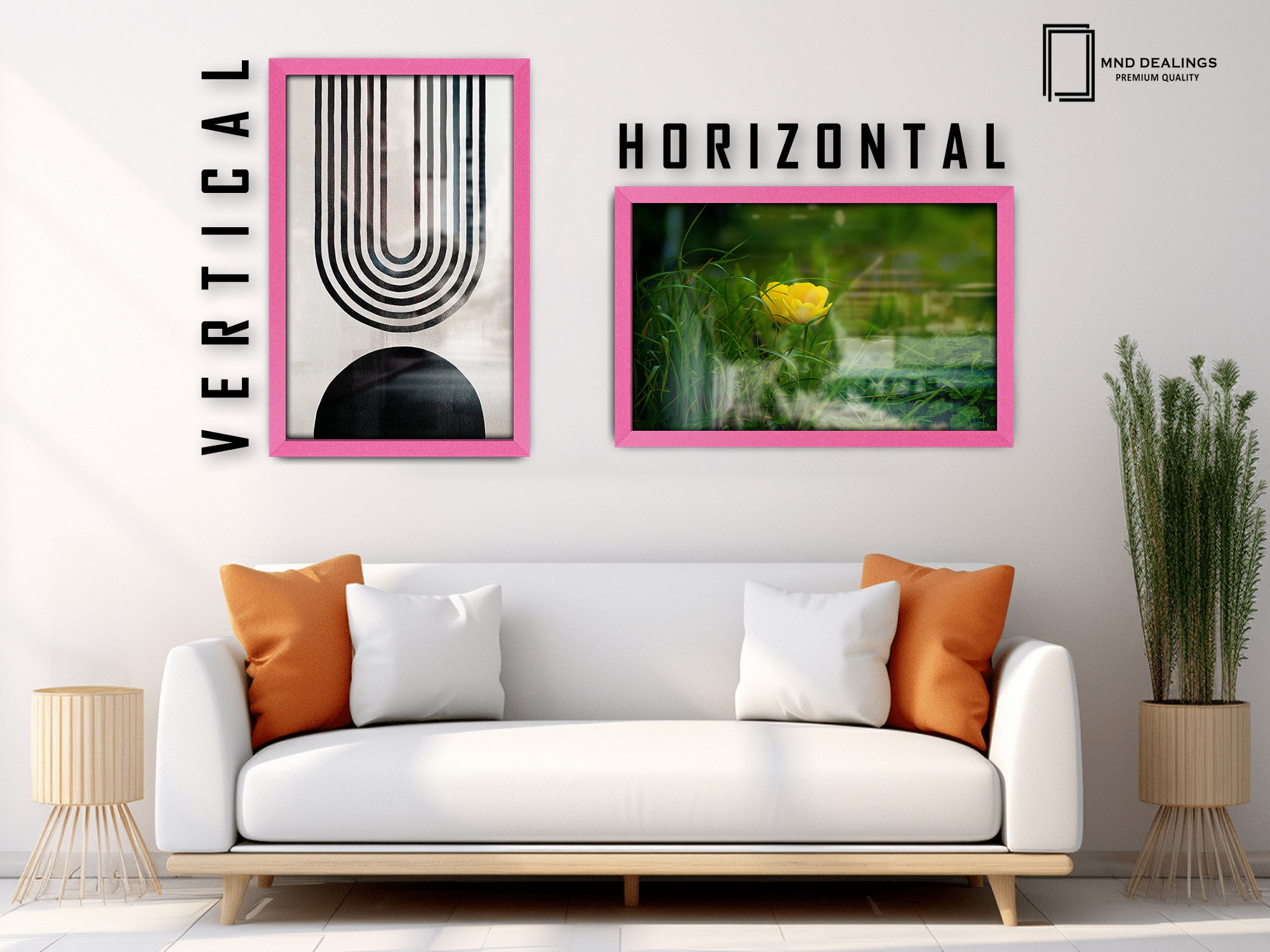 ( 46 x 61 CM ) / 24 x 18 Inch  |  Frames - MDF
 -  [ Pink ]
