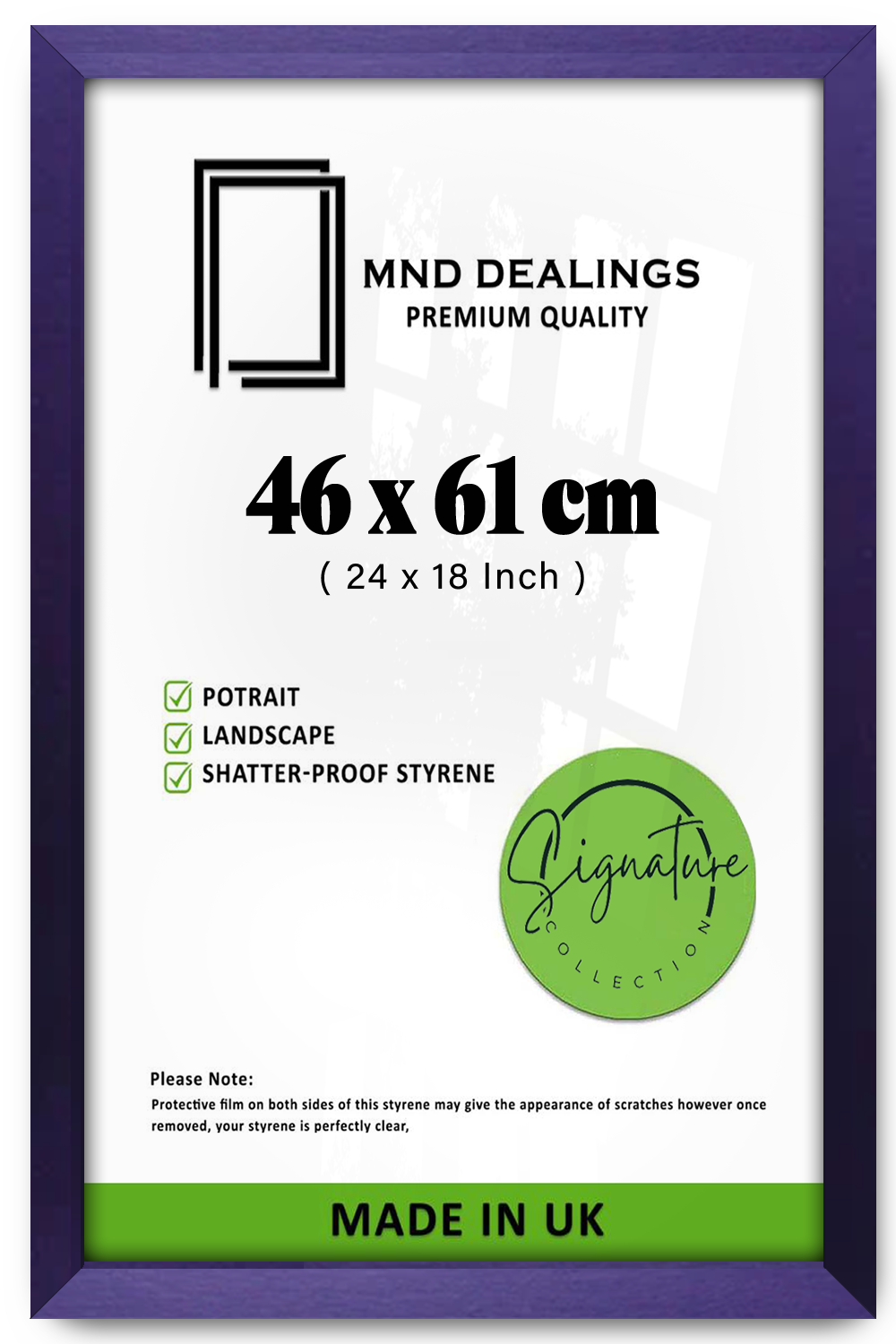 ( 46 x 61 CM ) / 24 x 18 Inch  |  Photo Frames - MDF
 -  [ Purple ]