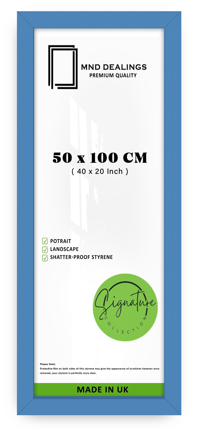 ( 50 x 100 CM ) / 40 x 20 Inch | Art Frames - MDF
 -  [ Blue ]