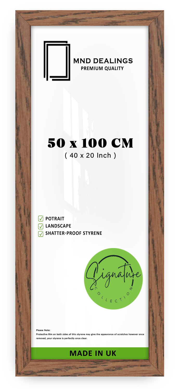 ( 50 x 100 CM ) / 40 x 20 Inch | Poster Frames - MDF
 -  [ Dark Oak ]