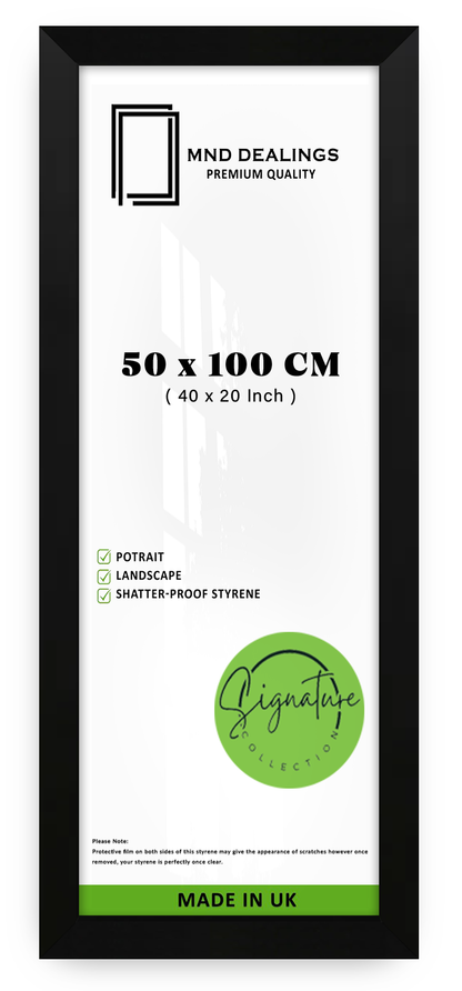 ( 50 x 100 CM ) / 40 x 20 Inch | Frames - MDF
 -  [ Matt Black ]