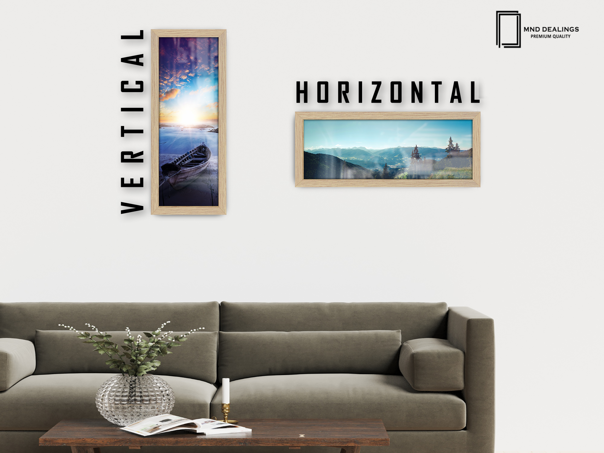 ( 50 x 100 CM ) / 40 x 20 Inch | Frames - MDF
 -  [ Oak ]