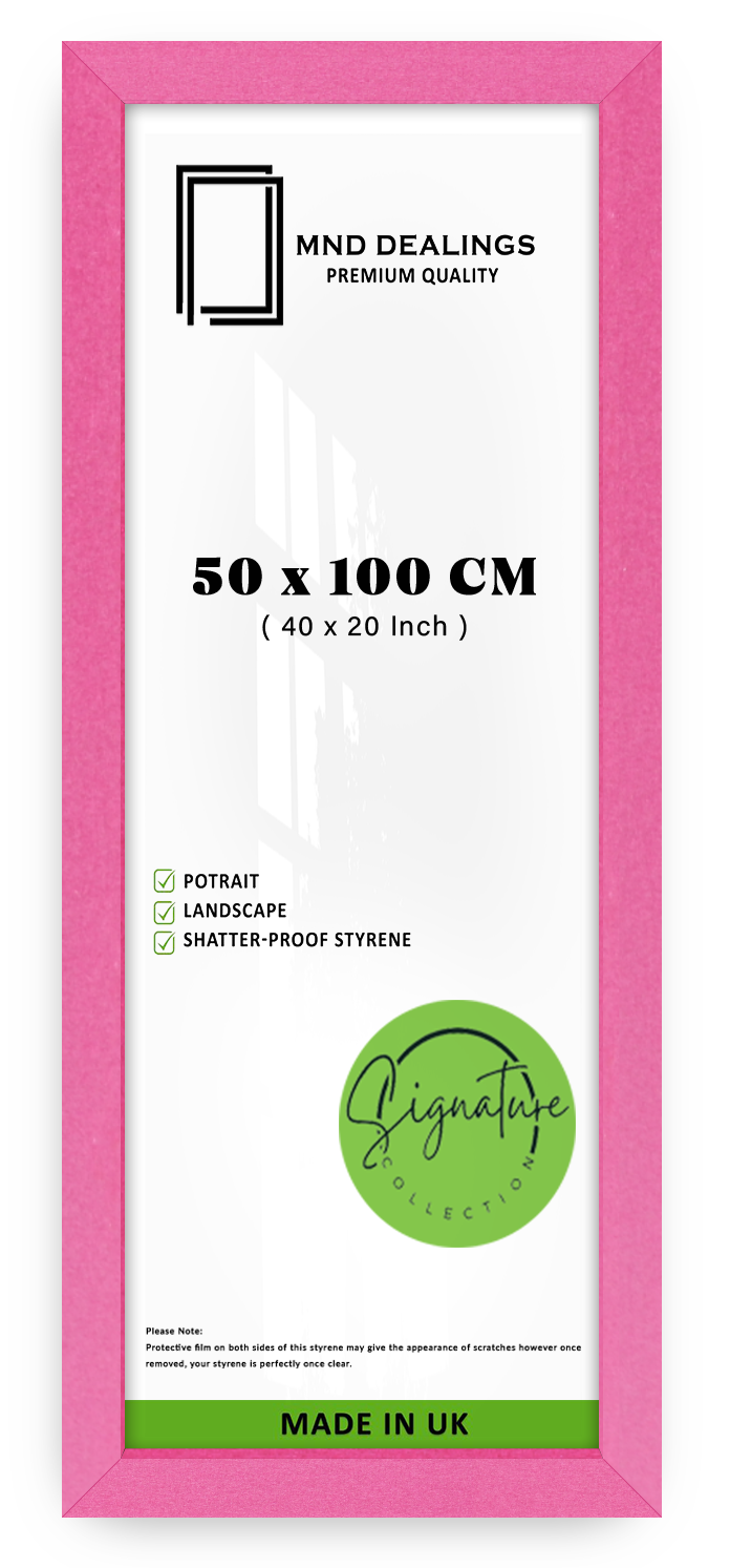 ( 50 x 100 CM ) / 40 x 20 Inch | Frames - MDF
 -  [ Pink ]