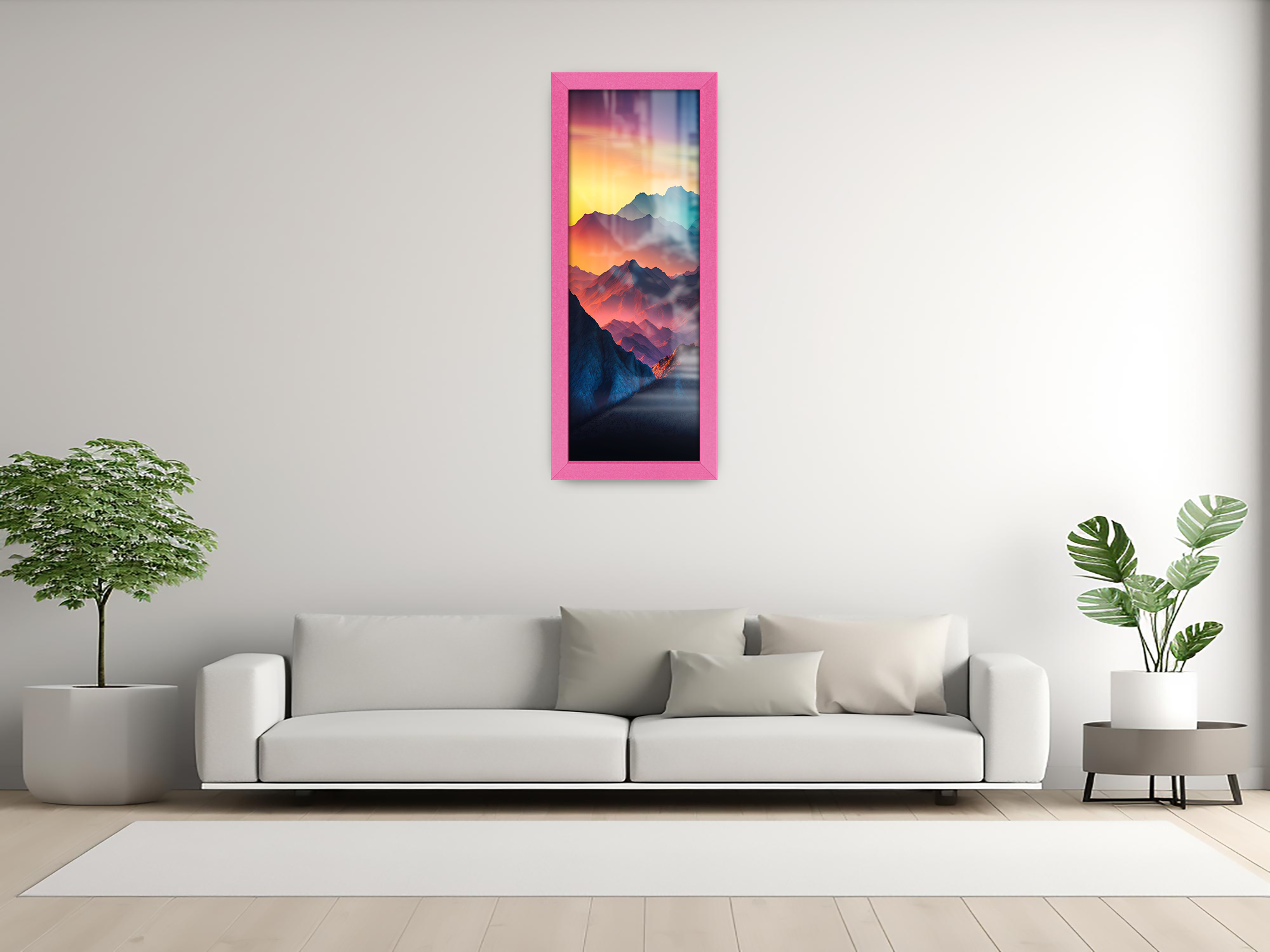 ( 50 x 100 CM ) / 40 x 20 Inch | Frames - MDF
 -  [ Pink ]