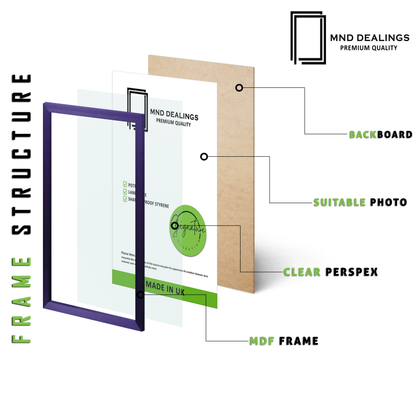 ( 50 x 100 CM ) / 40 x 20 Inch | Display Frame - MDF
 -  [ Purple ]