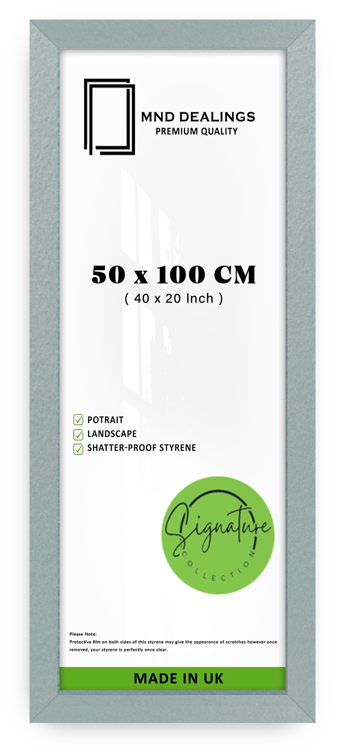 ( 50 x 100 CM ) / 40 x 20 Inch | Certificate Frames - MDF
 -  [ Silver ]