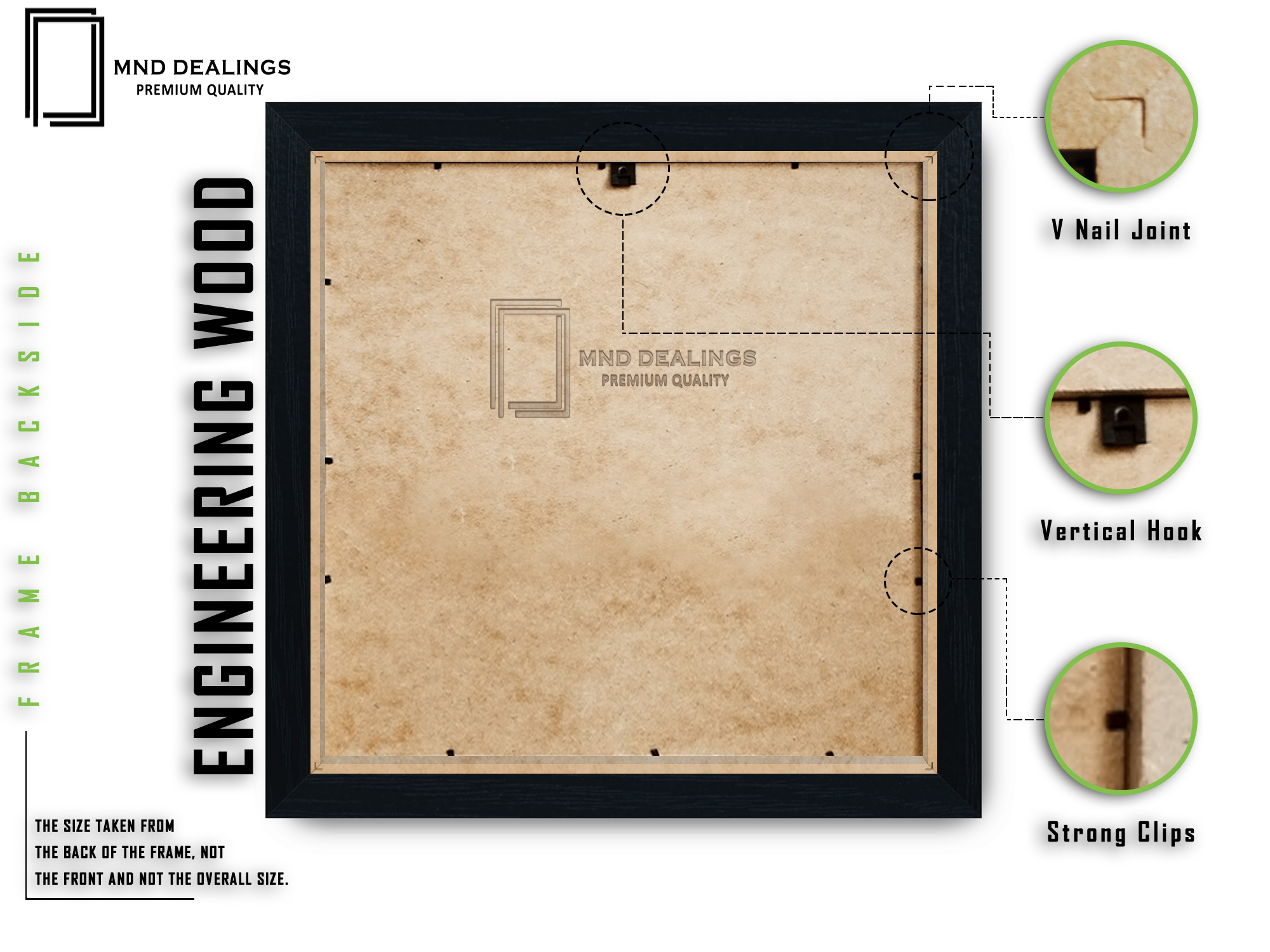 ( 50 x 50 CM ) / 20 x 20 Inch  |  Photo Frames - MDF
 -  [ Black ]