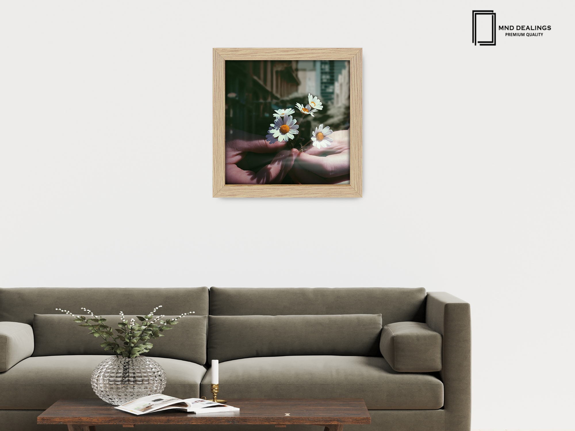 ( 50 x 50 CM ) / 20 x 20 Inch  |  Picture Frames - MDF
 -  [ Oak ]