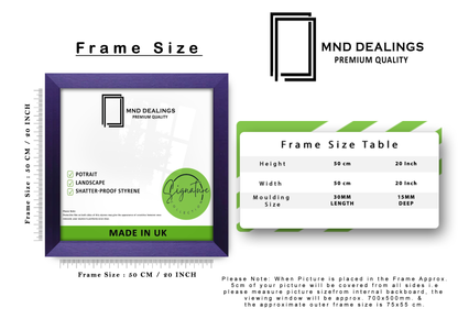 ( 50 x 50 CM ) / 20 x 20 Inch  |  Poster Frames - MDF
 -  [ Purple ]