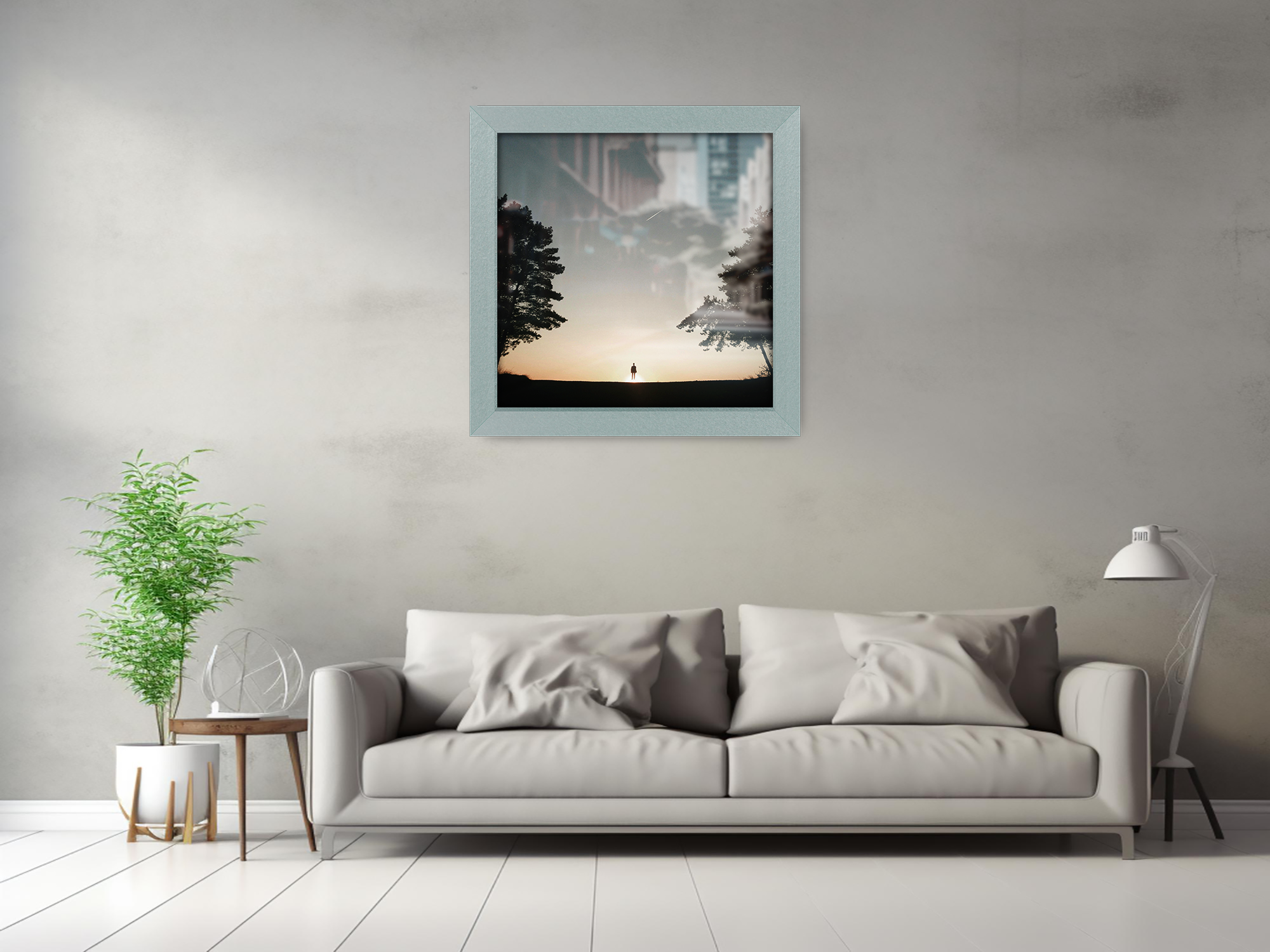 ( 50 x 50 CM ) / 20 x 20 Inch  |  Display Frame - MDF
 -  [ Silver ]
