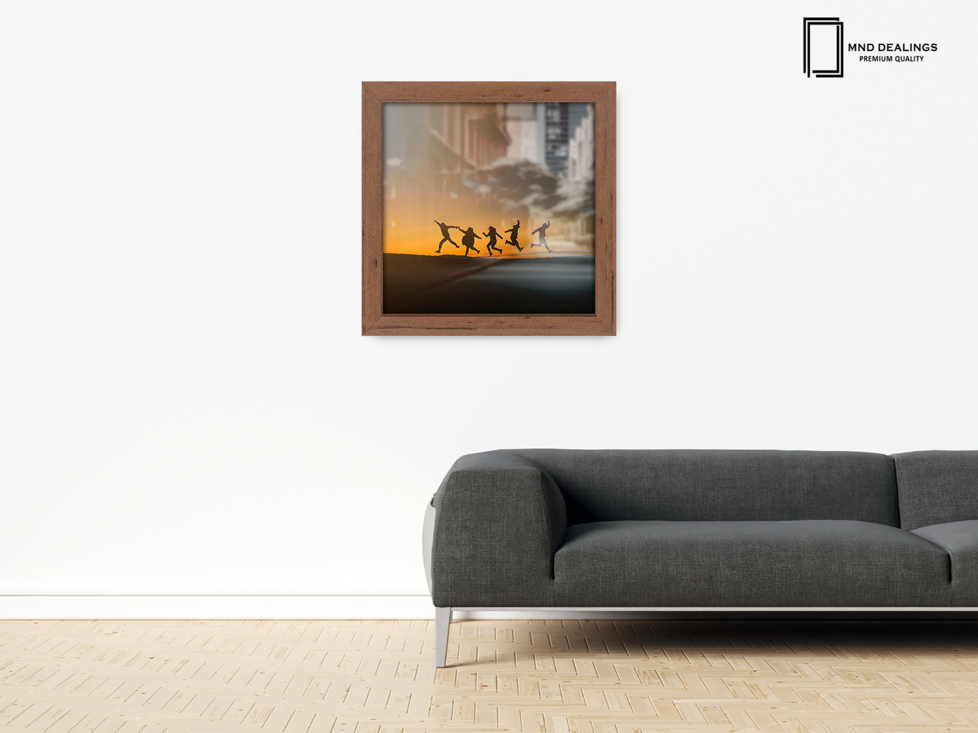 ( 50 x 50 CM ) / 20 x 20 Inch  |  Art Frames - MDF
 -  [ Walnut ]