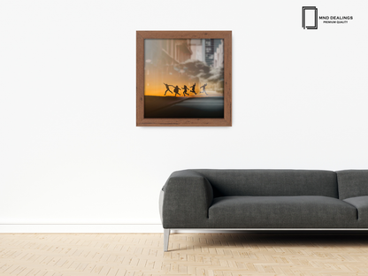( 50 x 50 CM ) / 20 x 20 Inch  |  Art Frames - MDF
 -  [ Walnut ]