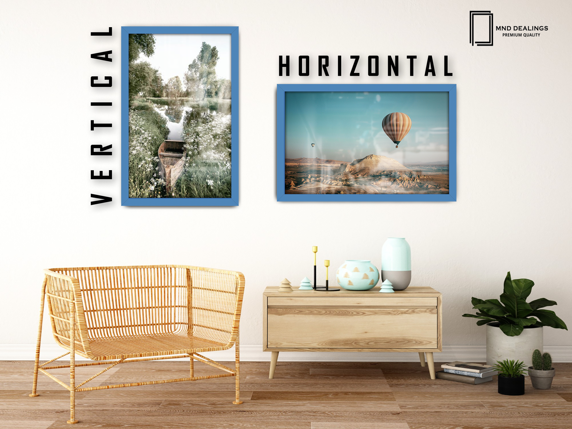 ( 50 x 60 CM ) / 24 x 20 Inch  |  Poster Frames - MDF
 -  [ Blue ]