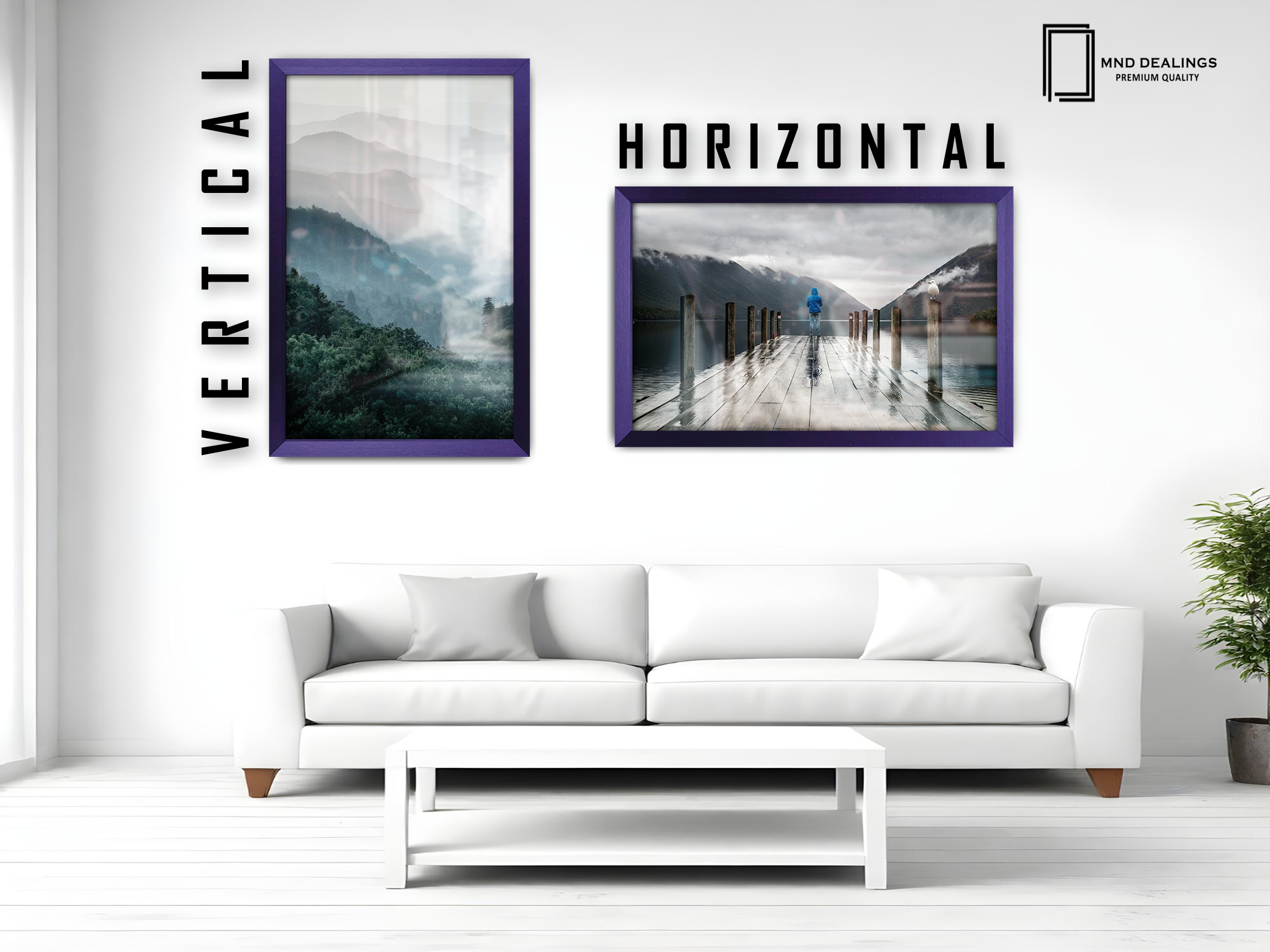 ( 50 x 60 CM ) / 24 x 20 Inch  |  Picture Frames - MDF
 -  [ Purple ]