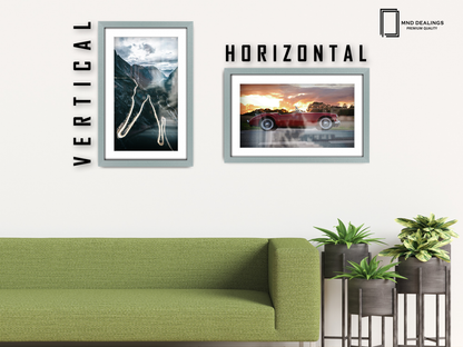 ( 50 x 60 cm ) / 24 x 20 Inch with 50 x 40 cm White Mount Display Frame - MDF