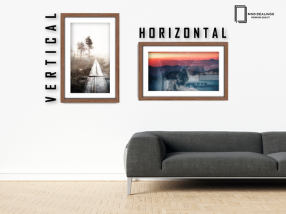 ( 50 x 60 cm ) / 24 x 20 Inch with 50 x 40 cm White Mount Display Frame - MDF