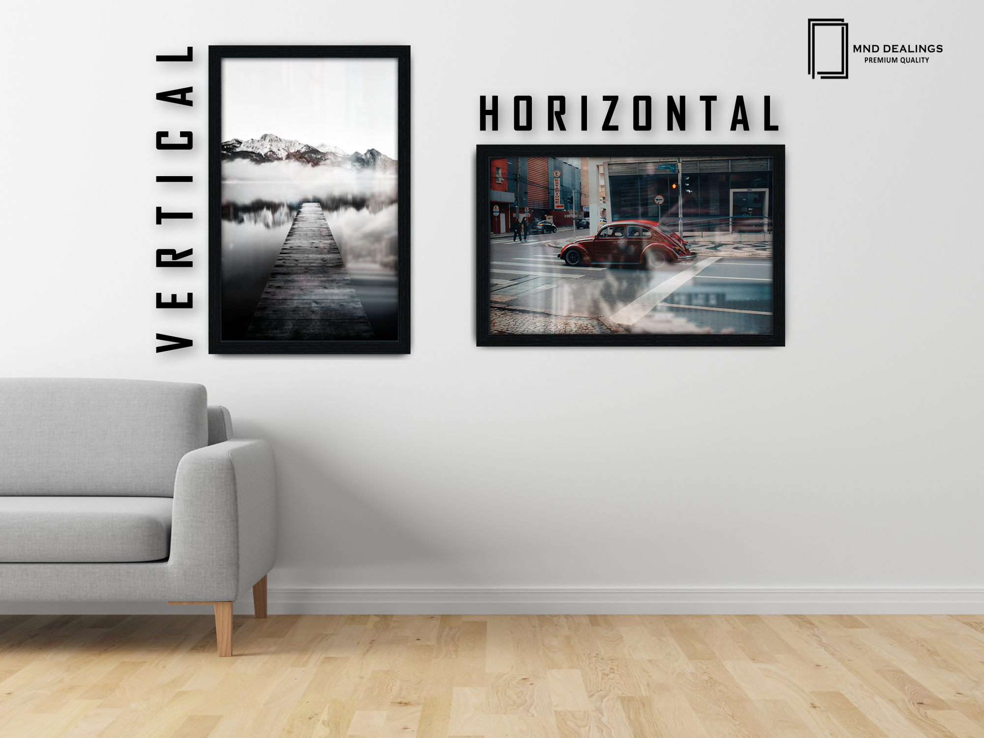 ( 50 x 70 CM ) / 28 x 20 Inch  |  Photo Frames - MDF
 -  [ Black ]