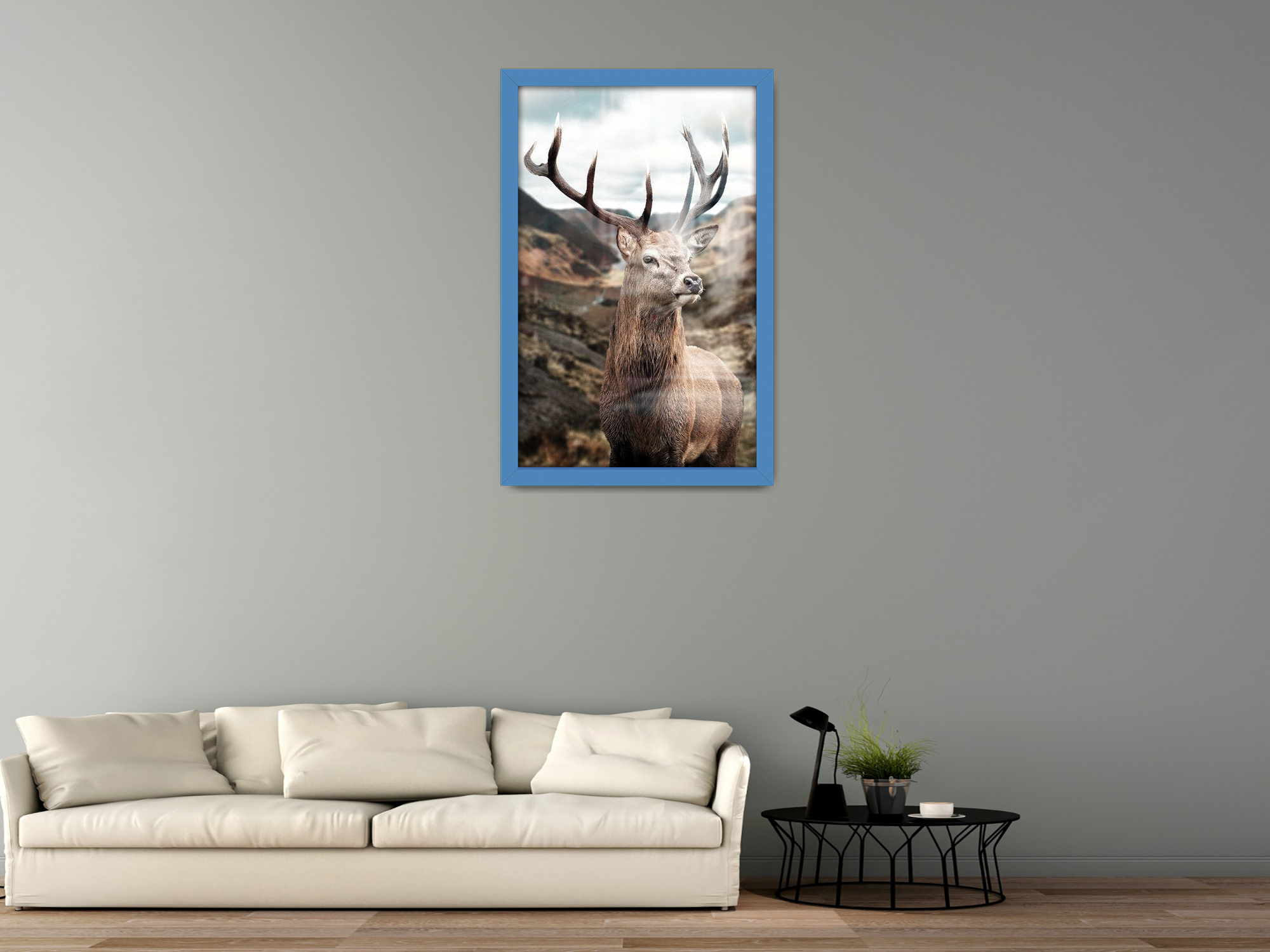 ( 50 x 70 CM ) / 28 x 20 Inch  |  Frames - MDF
 -  [ Blue ]