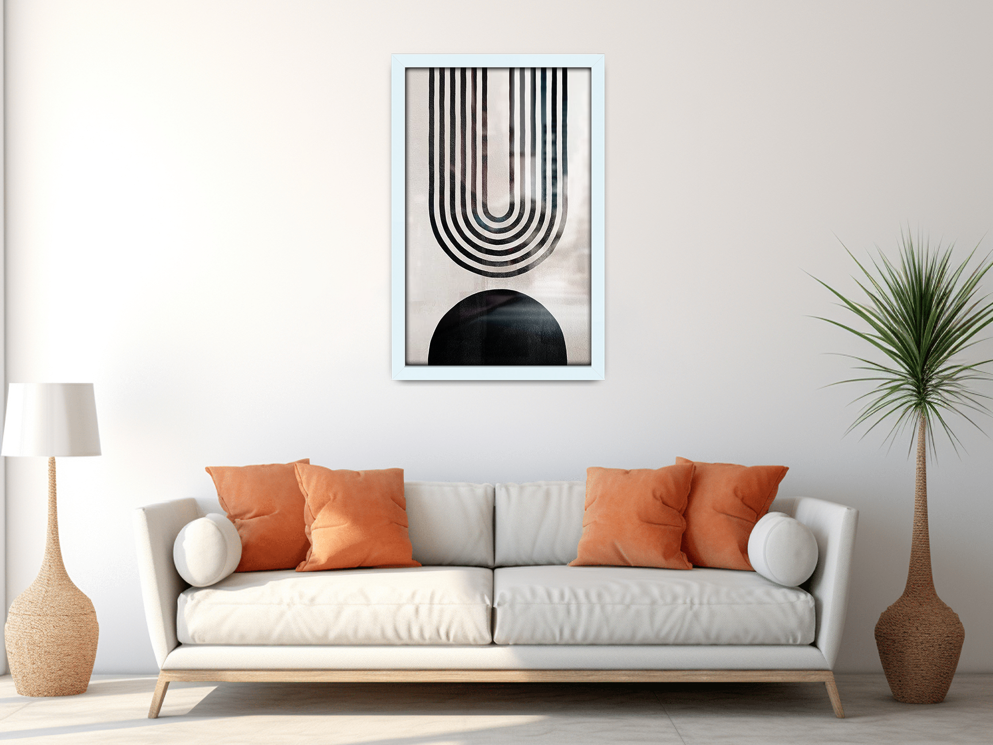 ( 50 x 70 CM ) / 28 x 20 Inch  |  Frames - MDF
 -  [ White ]