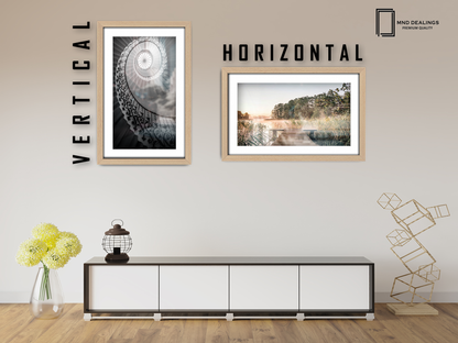 ( 50 x 70 cm ) / 28 x 20 Inch with 60 x 40 cm White Mount Frames - MDF