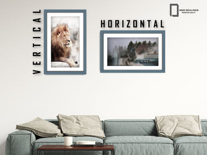 ( 50 x 70 cm ) / 28 x 20 Inch with 60 x 40 cm White Mount Frames - MDF
