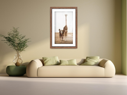 ( 50 x 70 cm ) / 28 x 20 Inch with 60 x 40 cm White Mount Frames - MDF