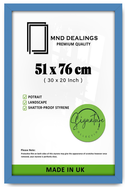 ( 51 x 76 CM ) / 30 x 20 Inch  |  Picture Frames - MDF
 -  [ Blue ]
