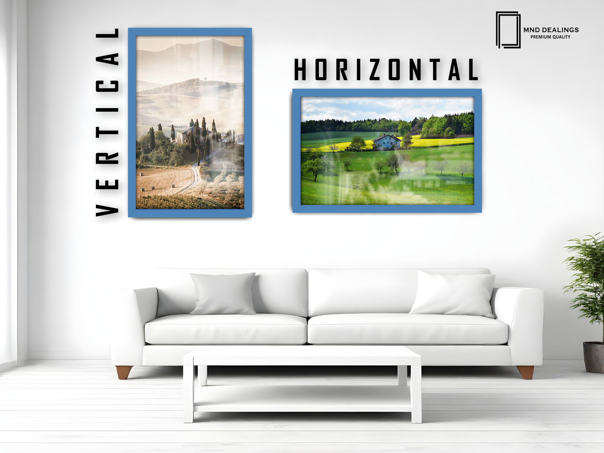 ( 51 x 76 CM ) / 30 x 20 Inch  |  Picture Frames - MDF
 -  [ Blue ]