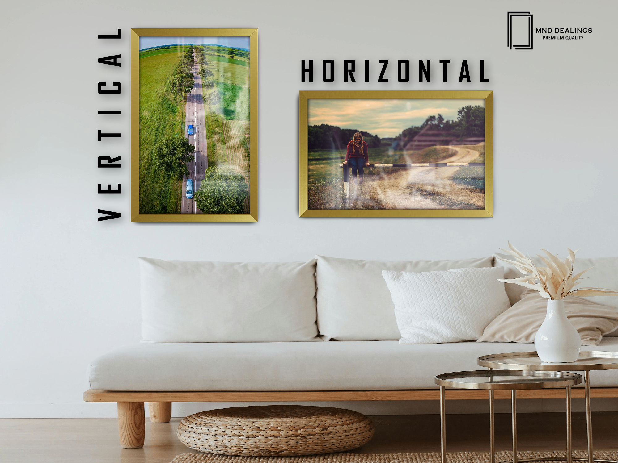( 51 x 76 CM ) / 30 x 20 Inch  |  Photo Frames - MDF
 -  [ Gold ]