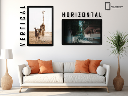 ( 51 x 76 CM ) / 30 x 20 Inch  |  Frames - MDF
 -  [ Matt Black ]