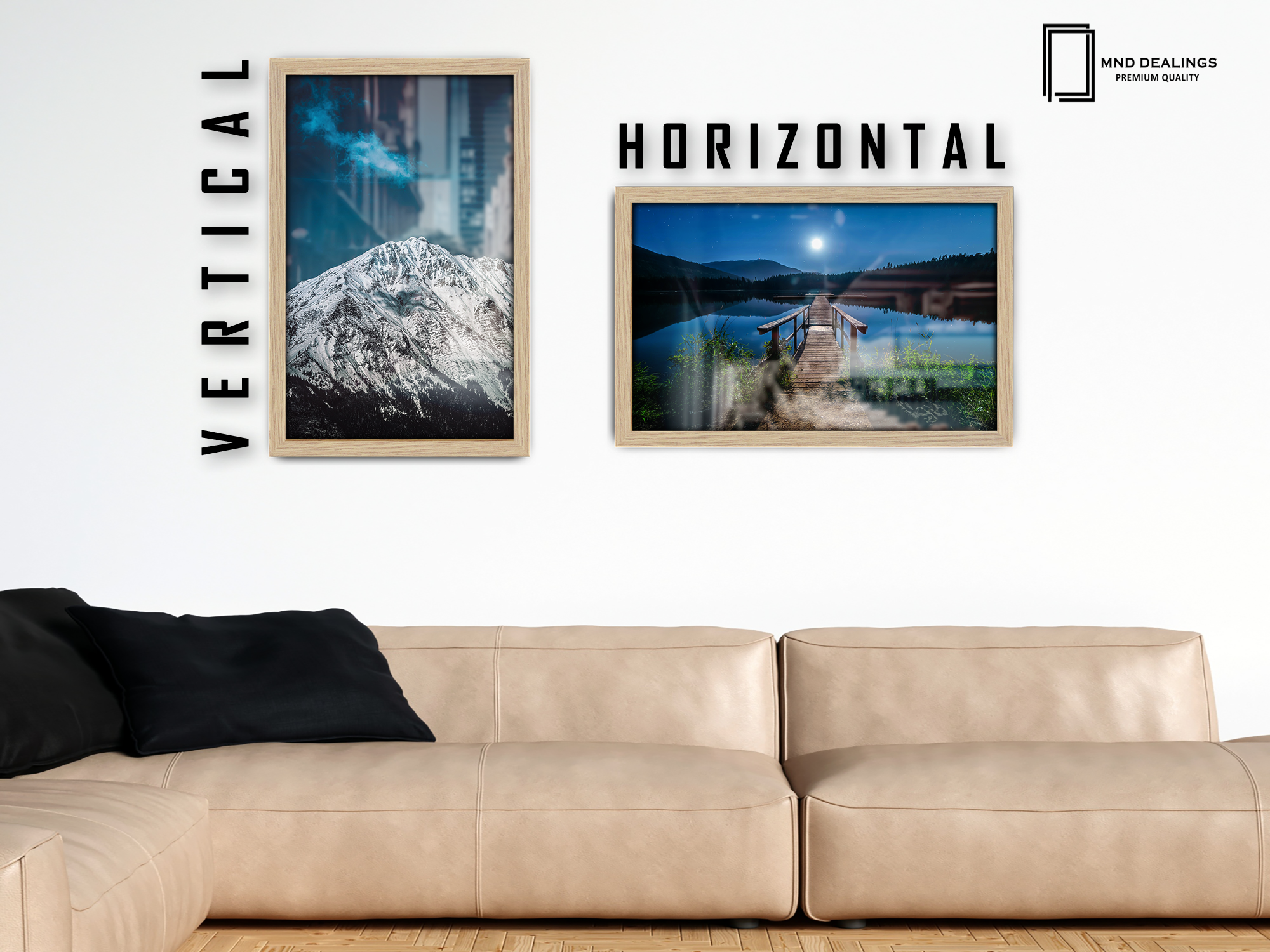 ( 51 x 76 CM ) / 30 x 20 Inch  |  Display Frame - MDF
 -  [ Oak ]