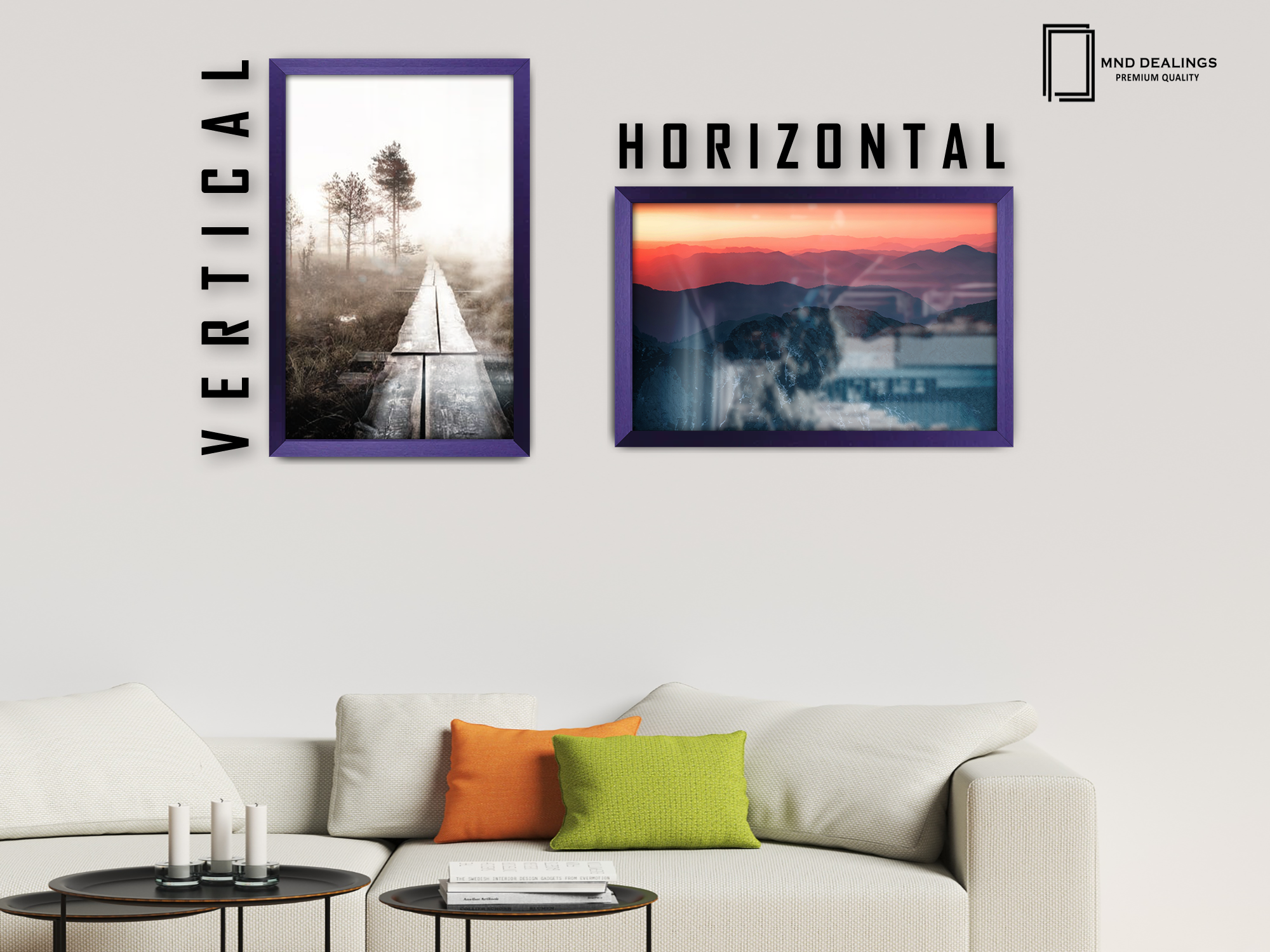 ( 51 x 76 CM ) / 30 x 20 Inch  |  Certificate Frames - MDF
 -  [ Purple ]