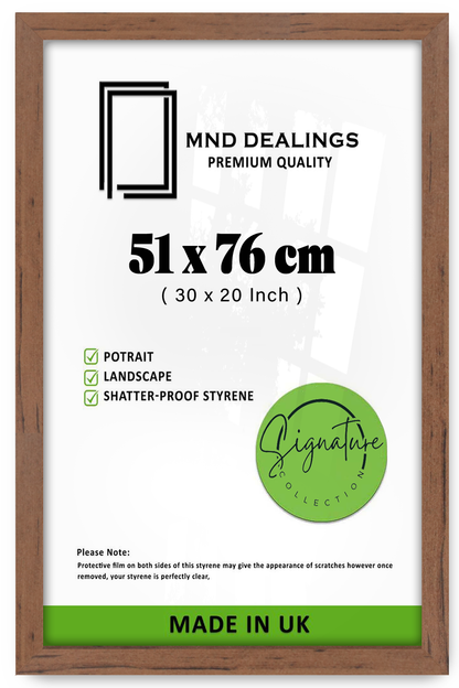 ( 51 x 76 CM ) / 30 x 20 Inch  |  Display Frame - MDF
 -  [ Walnut ]