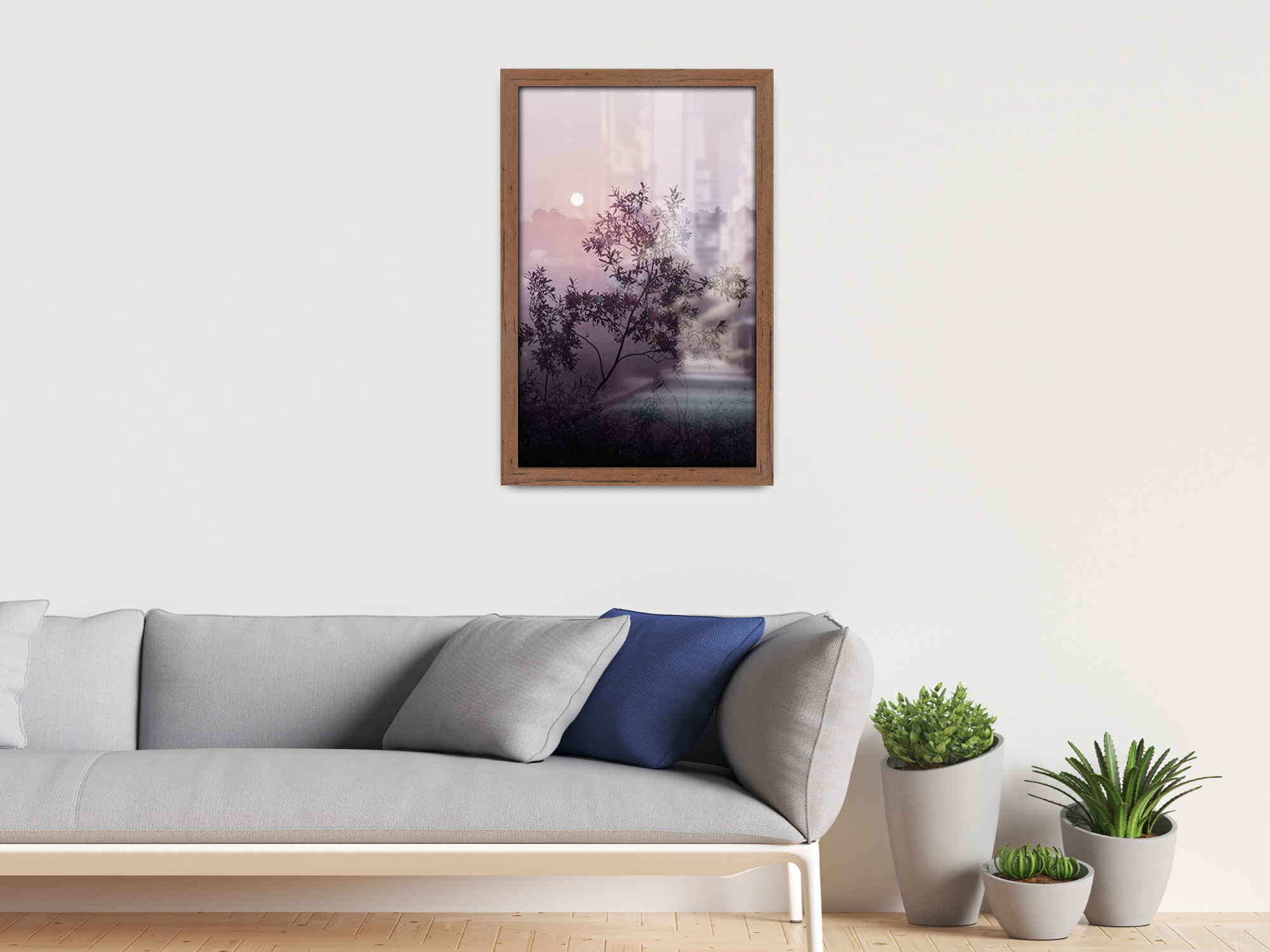 ( 51 x 76 CM ) / 30 x 20 Inch  |  Display Frame - MDF
 -  [ Walnut ]