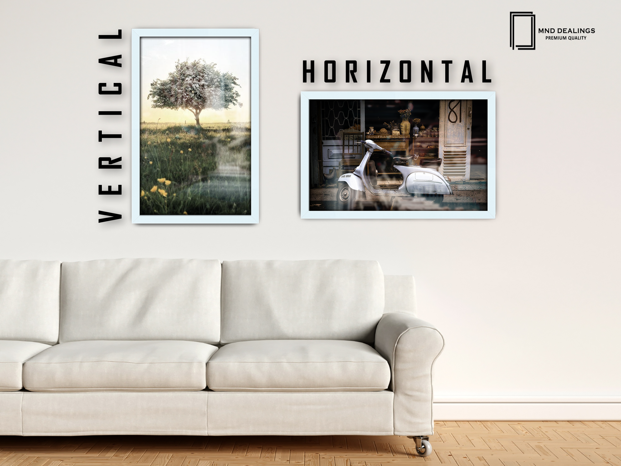 ( 51 x 76 CM ) / 30 x 20 Inch  |  Display Frame - MDF
 -  [ White ]