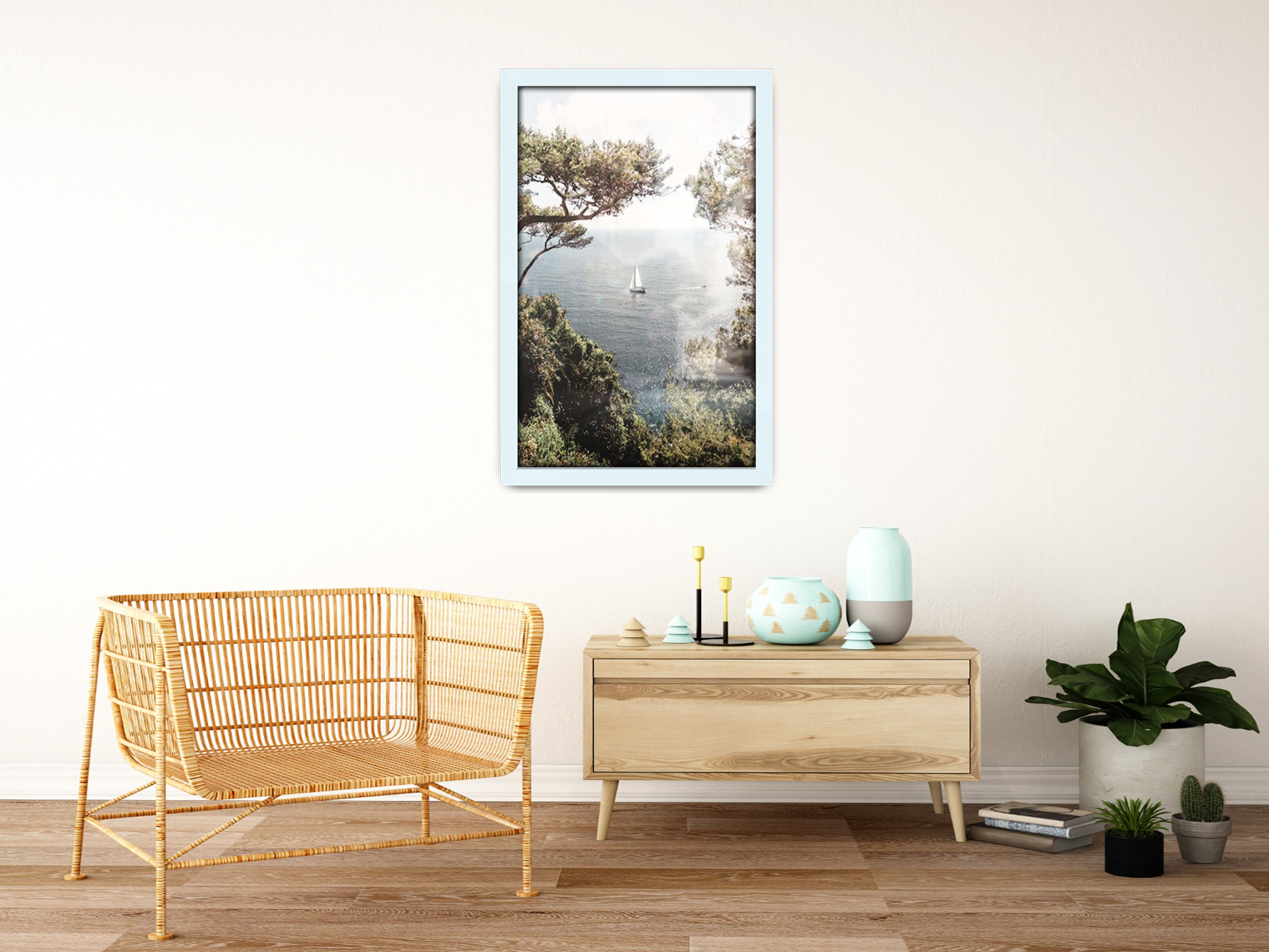 ( 51 x 76 CM ) / 30 x 20 Inch  |  Display Frame - MDF
 -  [ White ]