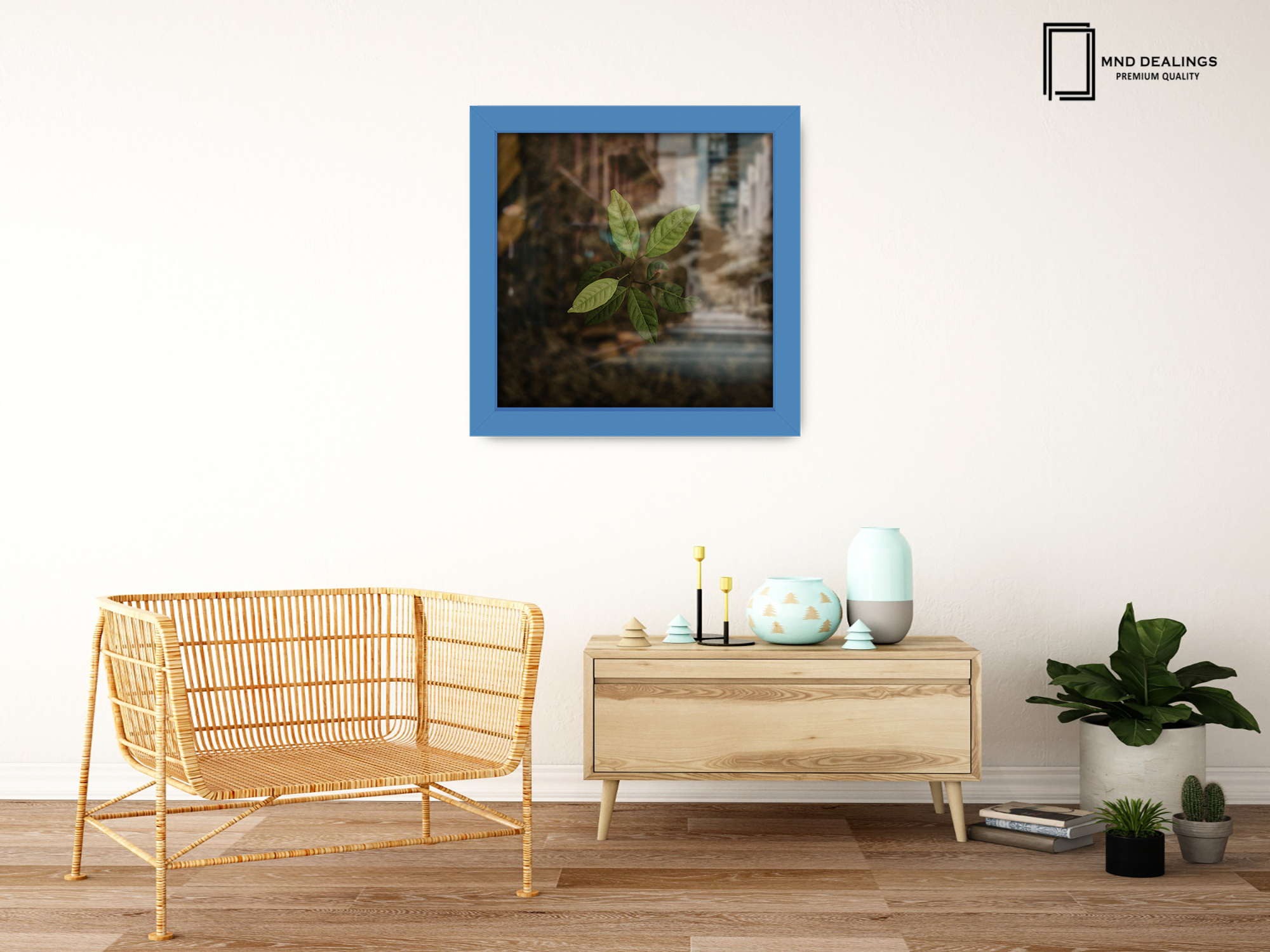 ( 55 x 55 CM ) / 22 x 22 Inch  |  Picture Frames - MDF
 -  [ Blue ]