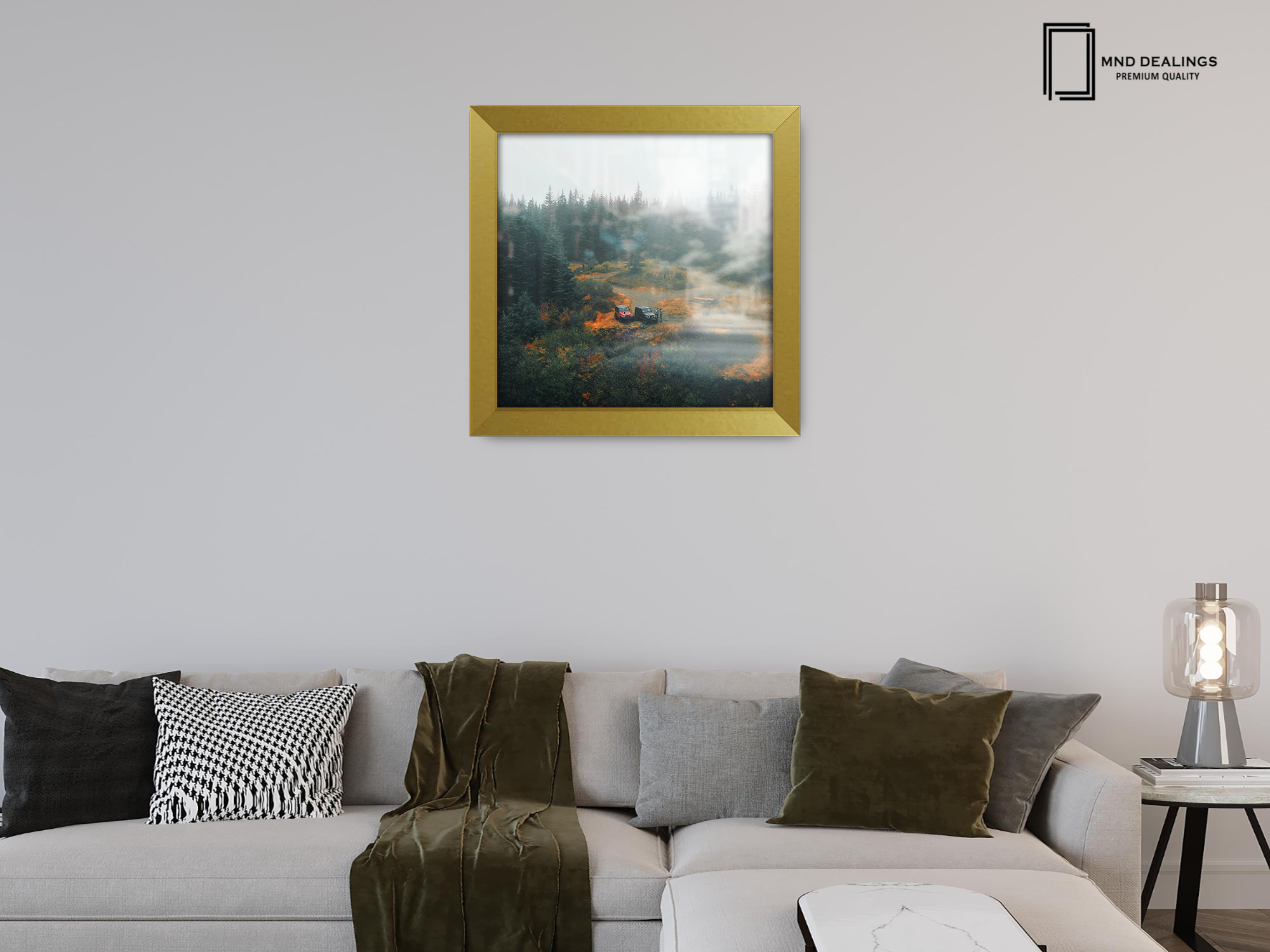 ( 55 x 55 CM ) / 22 x 22 Inch  |  Frames - MDF
 -  [ Gold ]