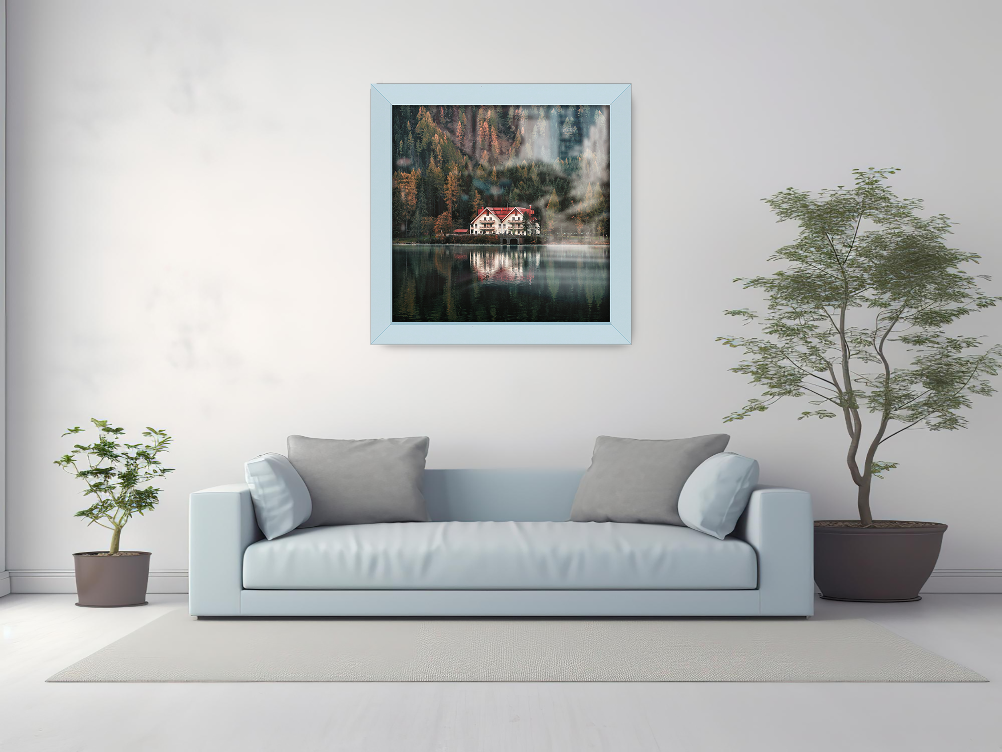 ( 55 x 55 CM ) / 22 x 22 Inch  |  Picture Frames - MDF
 -  [ Light Grey ]