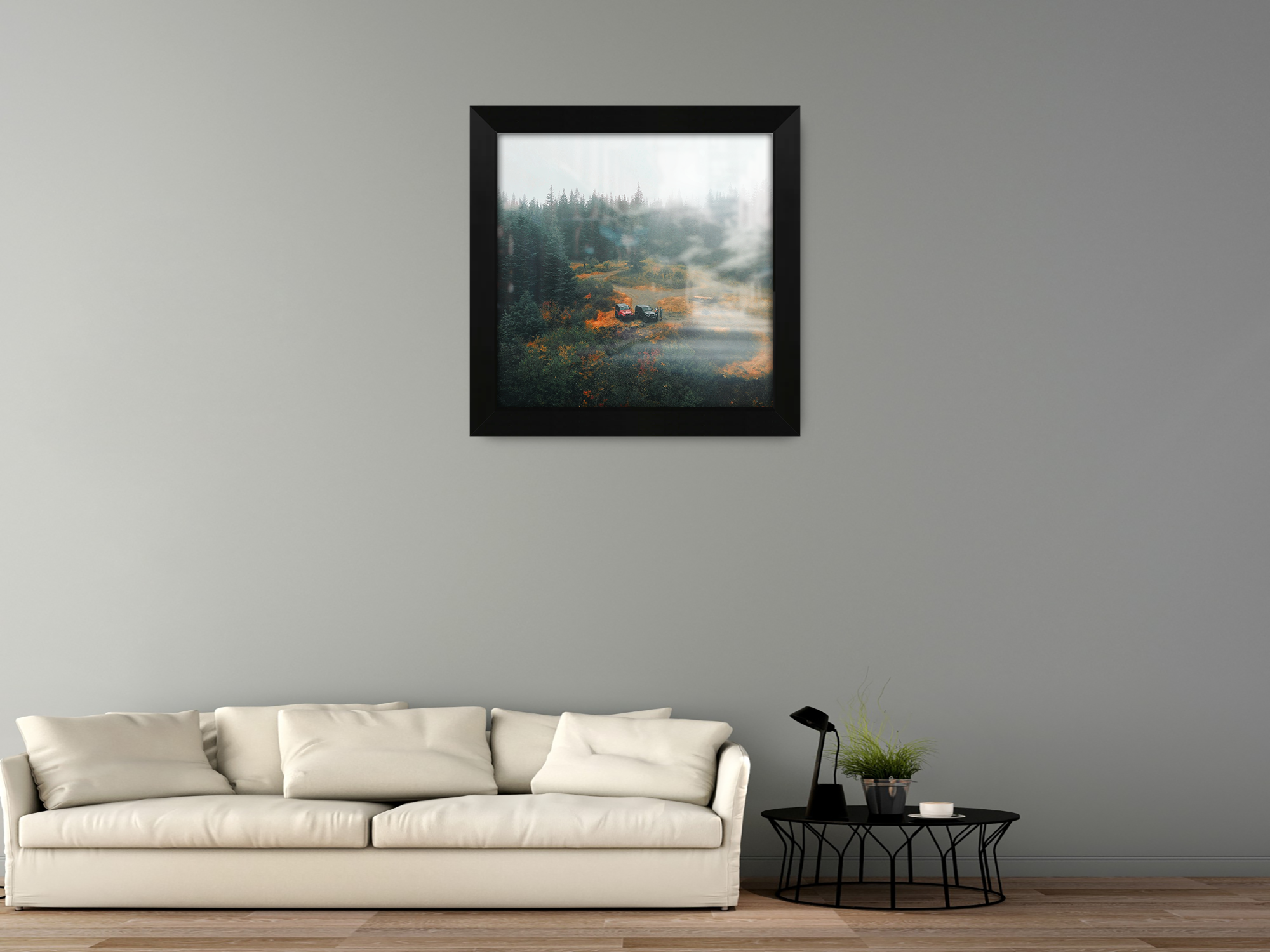 ( 55 x 55 CM ) / 22 x 22 Inch  |  Display Frame - MDF
 -  [ Matt Black ]