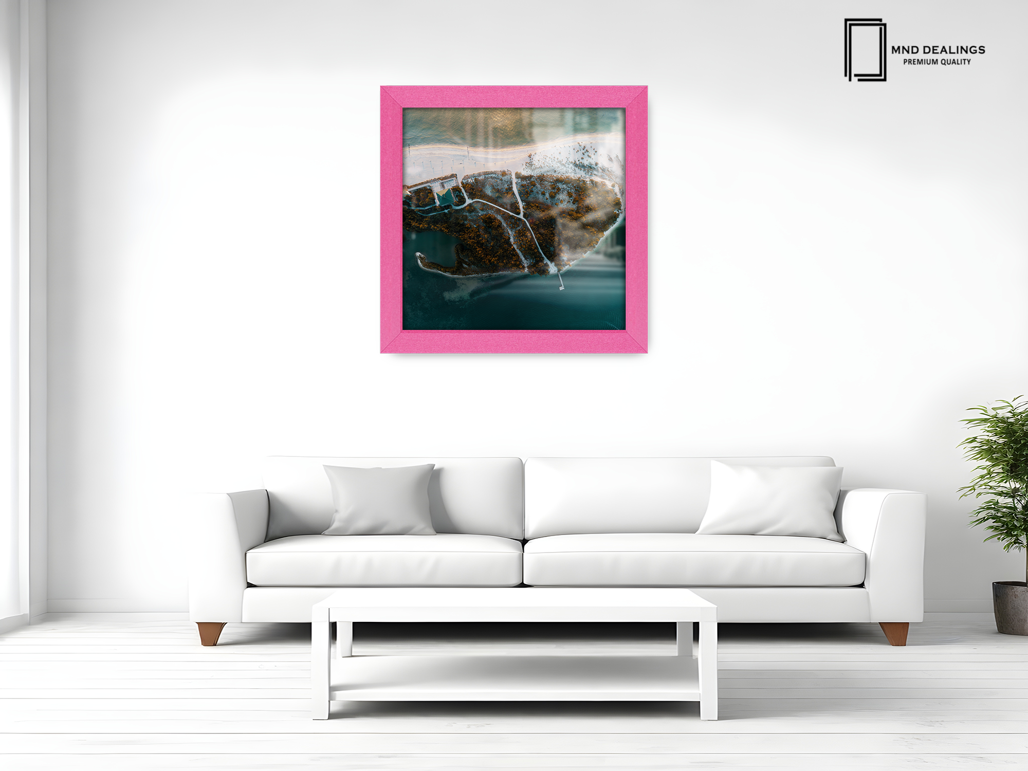 ( 55 x 55 CM ) / 22 x 22 Inch  |  Art Frames - MDF
 -  [ Pink ]
