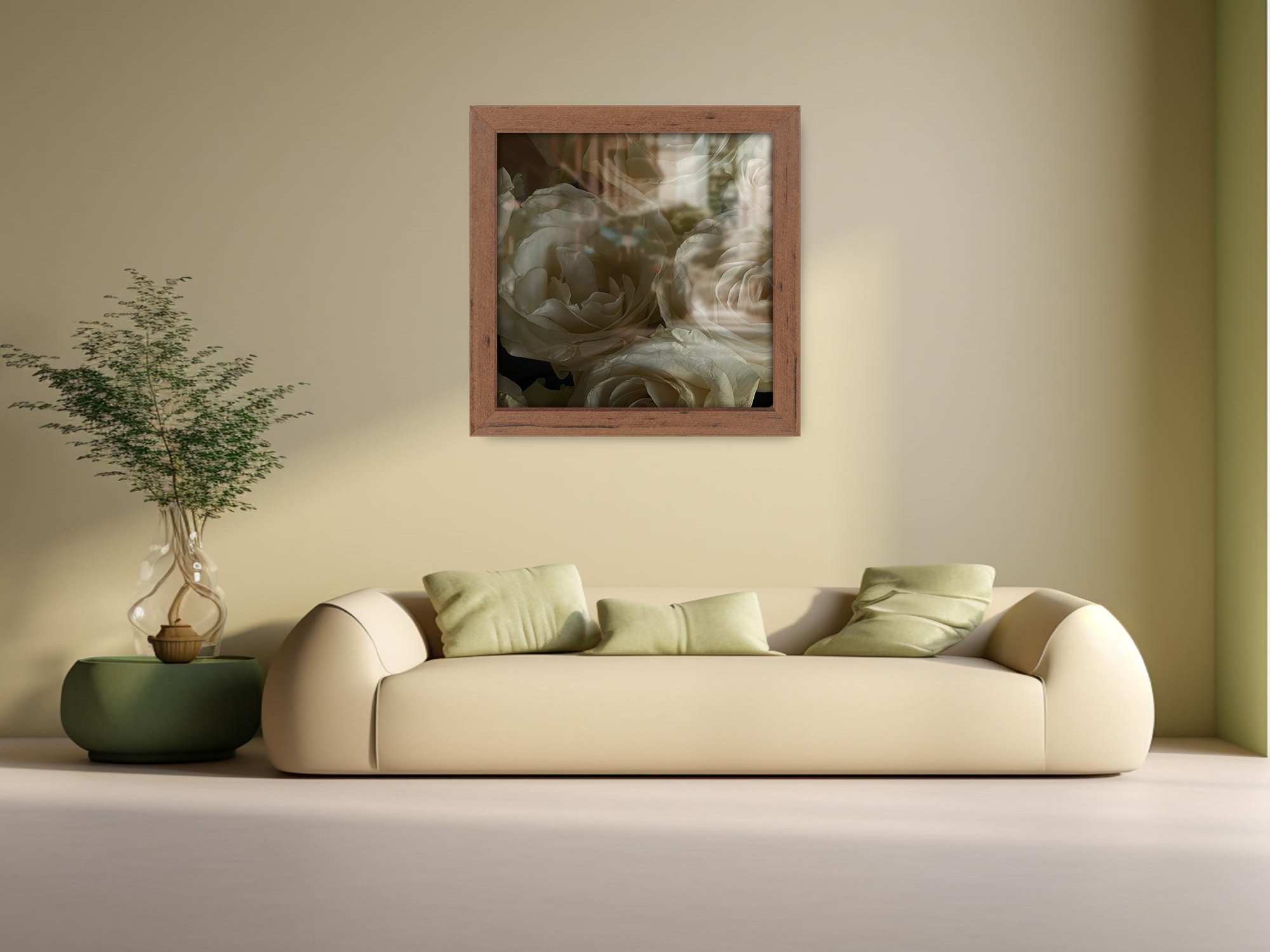 ( 55 x 55 CM ) / 22 x 22 Inch  |  Frames - MDF
 -  [ Walnut ]