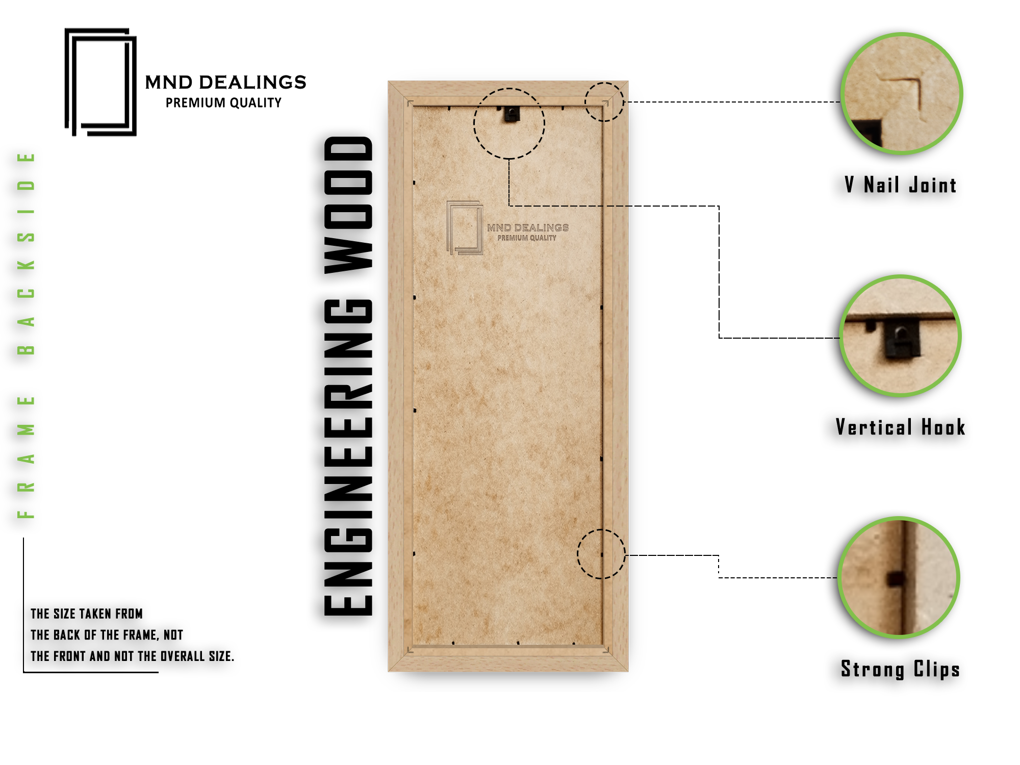 ( 60 x 30 CM ) / 24 x 12 Inch Display Frame - MDF#color_beech