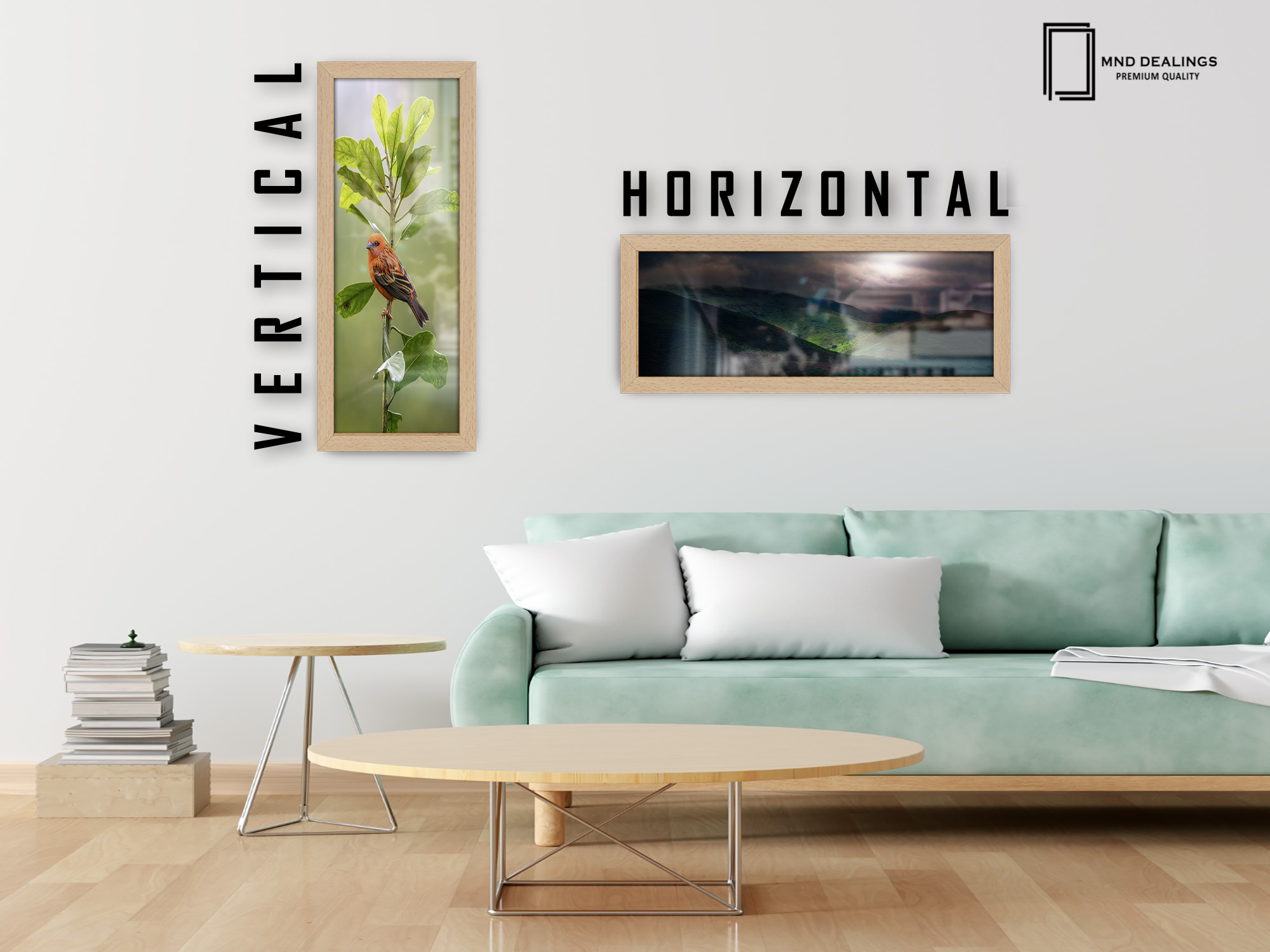 ( 60 x 30 CM ) / 24 x 12 Inch | Frames - MDF
 -  [ Beech ]