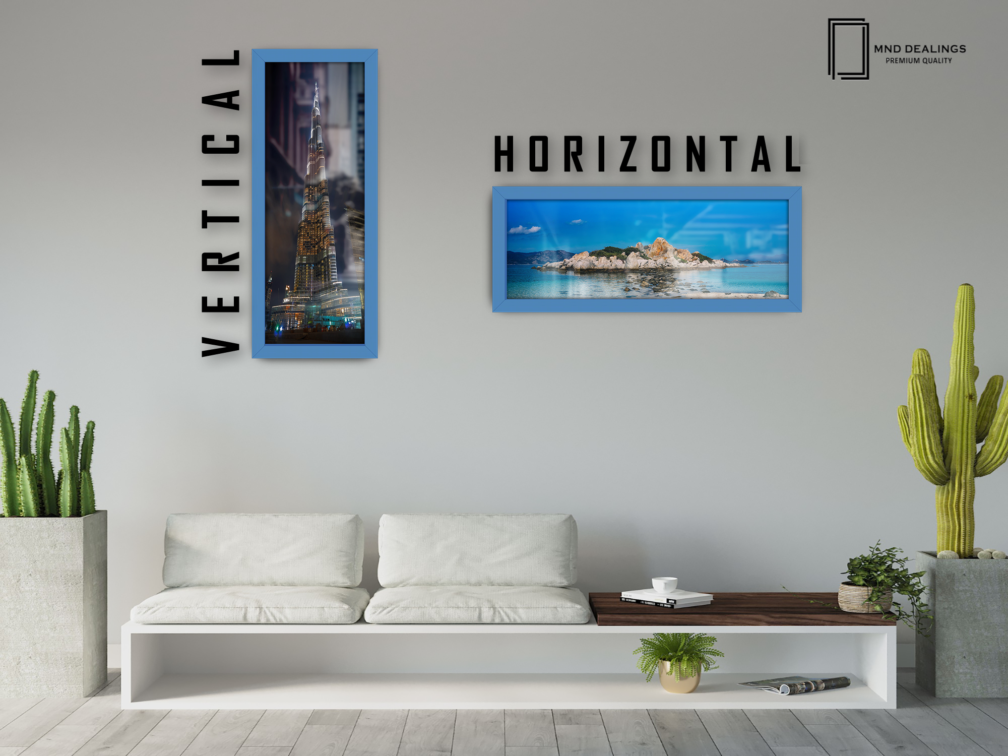 ( 60 x 30 CM ) / 24 x 12 Inch | Display Frame - MDF
 -  [ Blue ]