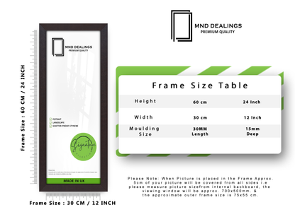 ( 60 x 30 CM ) / 24 x 12 Inch Display Frame - MDF
