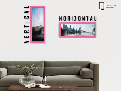 ( 60 x 30 CM ) / 24 x 12 Inch | Art Frames - MDF
 -  [ Pink ]